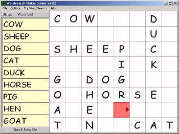word search maker interactive